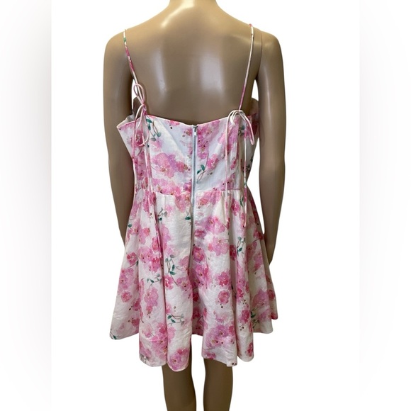 Bardot Elsie Corset Floral Pink and White Mini Dress size XXL (12) - Picture 7 of 7
